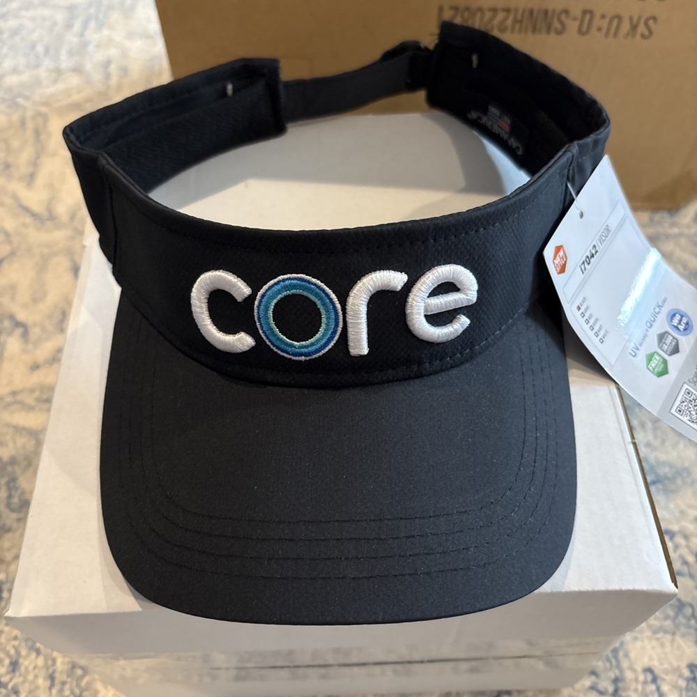 NWT CORE Hydration Water Company Logo Sun Visor Hat Cap Style #i7042